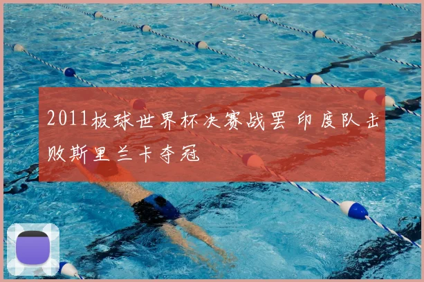 2011板球世界杯决赛战罢 印度队击败斯里兰卡夺冠